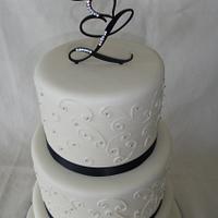 white chocolate wedding cake