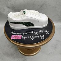 3D shoe in cream 