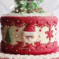 Christmas snowball cake