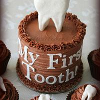 My First Tooth Cake and Cupcakes