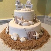 Sea Shells Wedding Cake