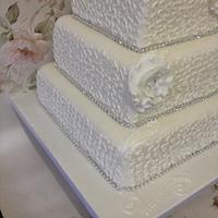 cornelli lace wedding cake