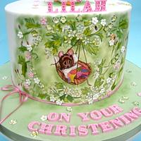 Beatrix Potter themed christening cake