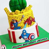 Avengers Cake Comics style