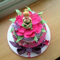 Two Tier Tinkerbell Cake