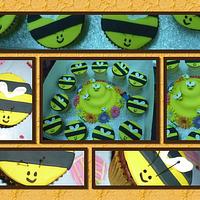 Bee cake and cupcakes