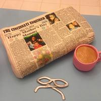 Mother's Day newspaper cake