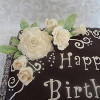Chocolate Ganache Drizzle Birthday Cake