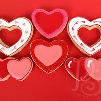 Simple Heart Valentine Cookies