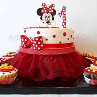 Minnie mouse tutu cake 