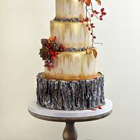 Rustic Autumn Wedding Cake