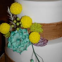 Succulent and barrel cake