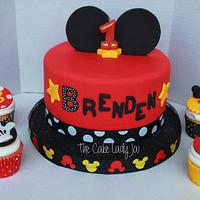 Mickey Mouse Inspired cake and Cupcakes