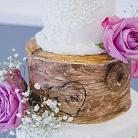 Boho Chic Tree Wedding Cake