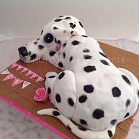 Dalmatian Dog Cake