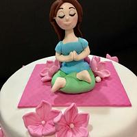 Yoga lover birthday cake