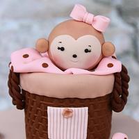 Monkey Babyshower cake