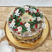 Flower Chrismas cake 