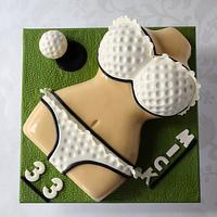 Golf bikini cake