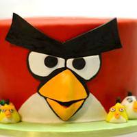 Red Angry Bird Cake