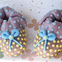Baby Booties Fondant Topper