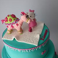 Hello kitty and friend cake