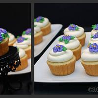 Violet Cupcakes for First Birthday
