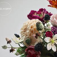 Flower Arrangement, mix of Sugar and Cold Porcelain 