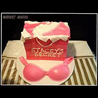 Victoria Secret shopping bag cake