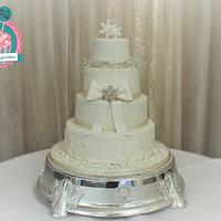 Winter Wonderland Wedding Cake