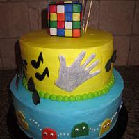 80's themed cake