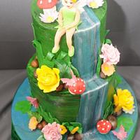 Tinker Bell Topsy Turvy Cake