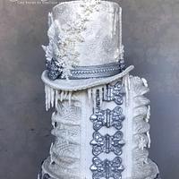 Victorian fantasy winter wonderland cake 