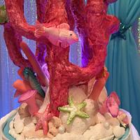 Sandcastle and Coral Reef Cake