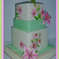 Lillies Wedding Cake