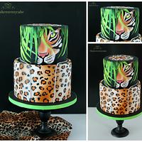 Wild and Sexy animal print cake