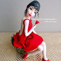 Lady in Red - featured in Cake Masters Magazine