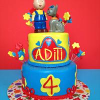 Caillou themed cake - Cake by Manju Nair - CakesDecor