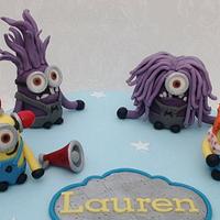 Minions from Despicable Me 2 cake