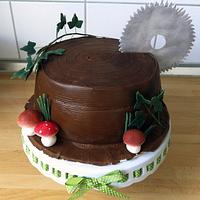 Chocolate cake for a craftsman