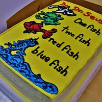 Dr. Seuss book cake (ALL ButterCream)