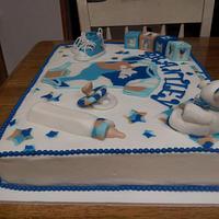 Blue Camo Baby Shower Cake