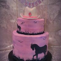 horse cake/hand painting