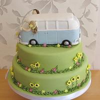 VW campervan wedding cake