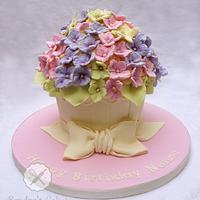 Another Giant Hydrangea Cupcake