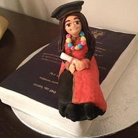 Ph.D Graduate and Thesis Cake Topper 