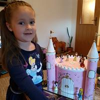 Princess castle cake