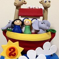 2nd Birthday Noah's Ark Cake