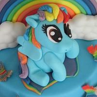 My little pony rainbow cake.