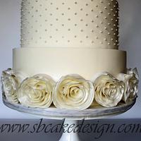 Silver Elegance Wedding Cake